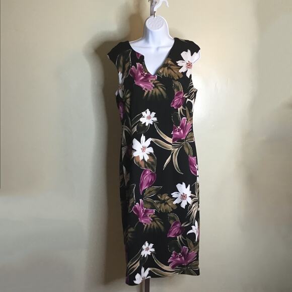 Connected Apparel Women’s  Knee length Floral Sheath Dress  Size 12 EUC - Picture 2 of 10